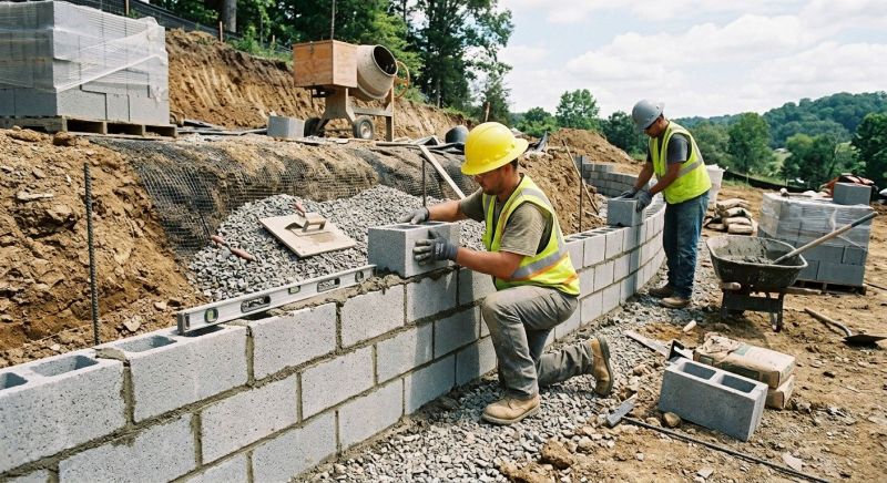 Block Wall Installation in Darien, CT