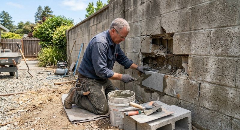 Block Wall Repair in Trumbull, CT