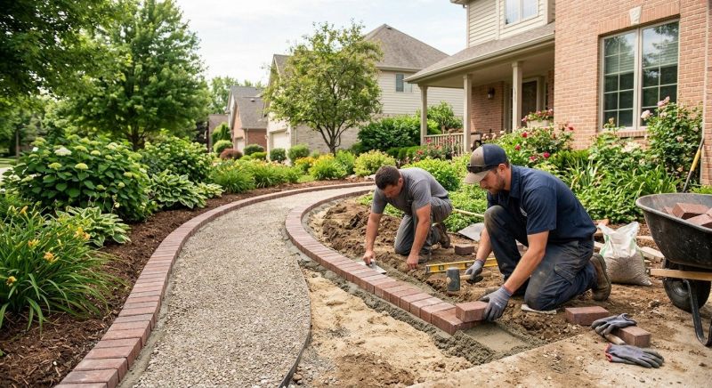 Brick Border Installation in Newtown, CT