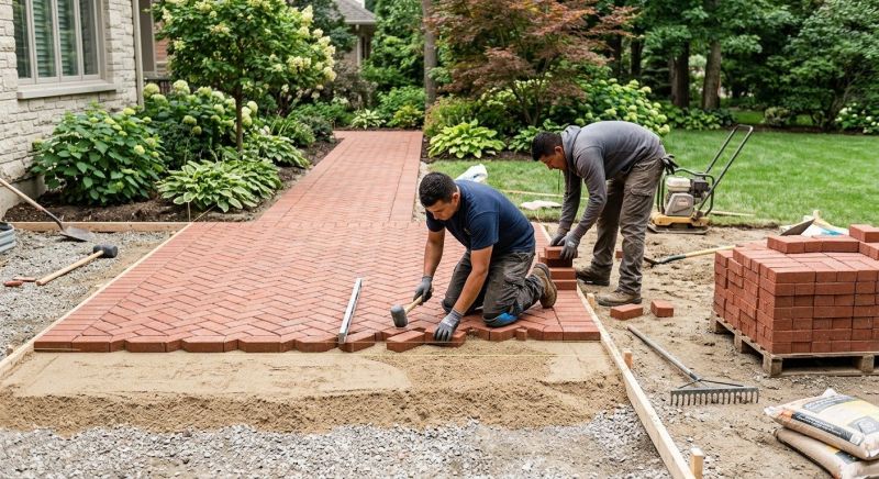 Brick Hardscape Installation in Brewster, NY