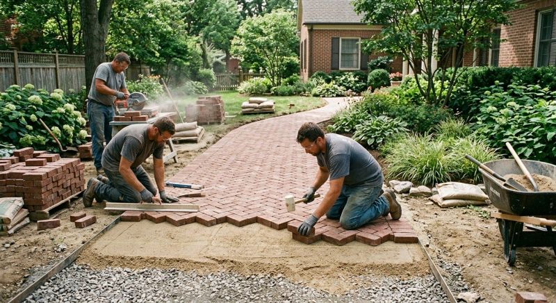 Brick Hardscaping Installation in North Haven, CT