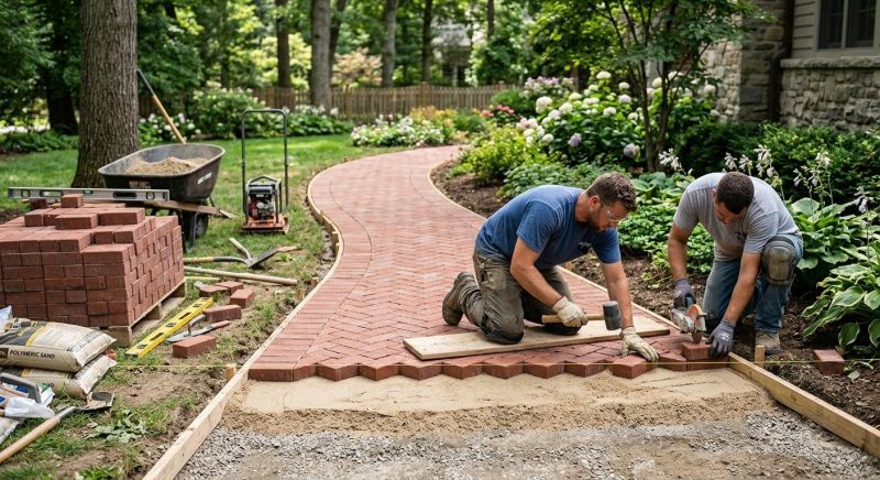 Brick Paving Installation in New Canaan, CT