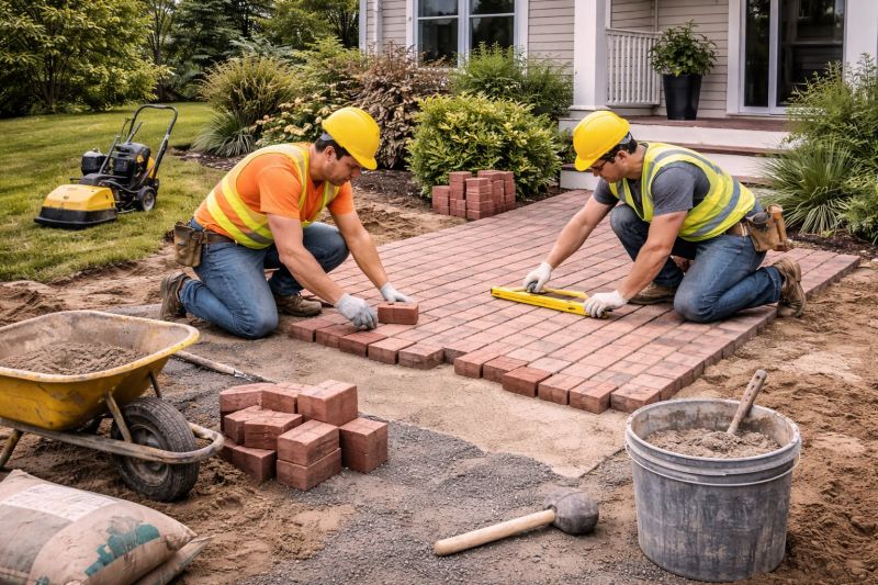 Brick Paving Installation in Wilton, CT
