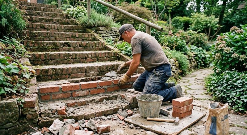 Brick Stairs Repair in Wilton, CT