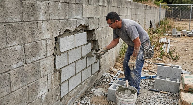 Brick Wall Repair in Sandy Hook, CT