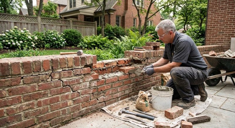 Brick Wall Repair in Wilton, CT