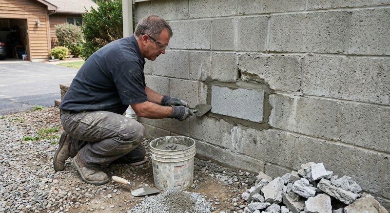 Cinder Block Wall Repair in Seymour, CT
