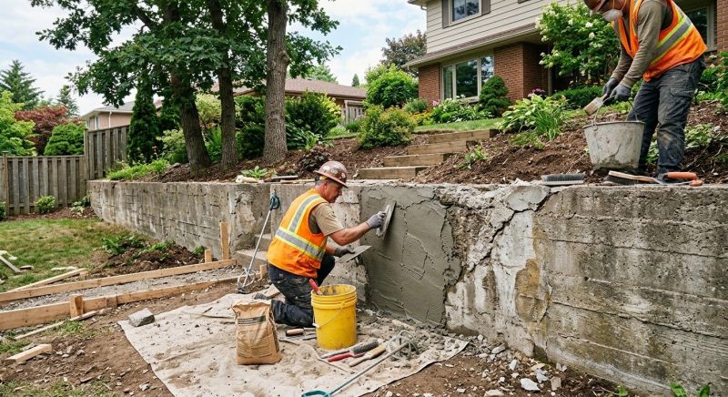 Retaining Wall Repair in Wilton, CT