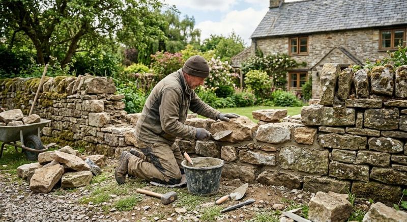 Stone Wall Repair in Darien, CT