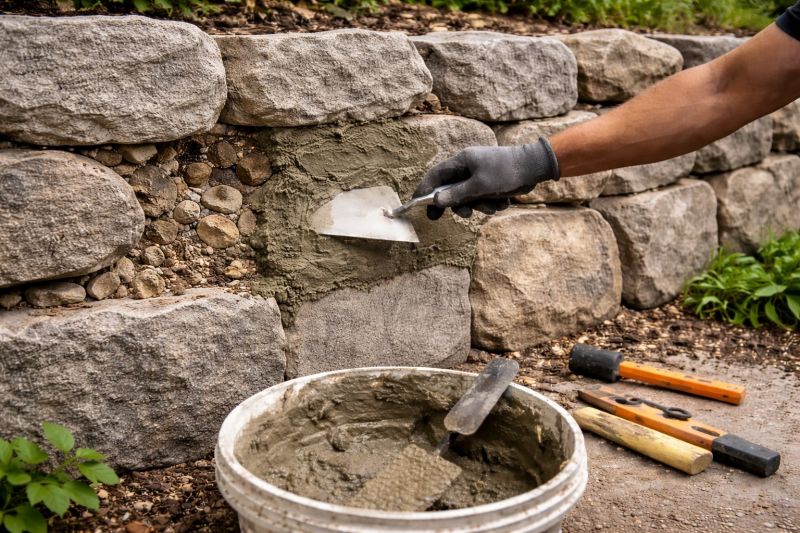 Stone Wall Repair in Sandy Hook, CT