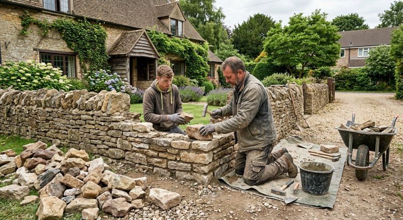 Stone Wall Repair in Woodbridge, CT