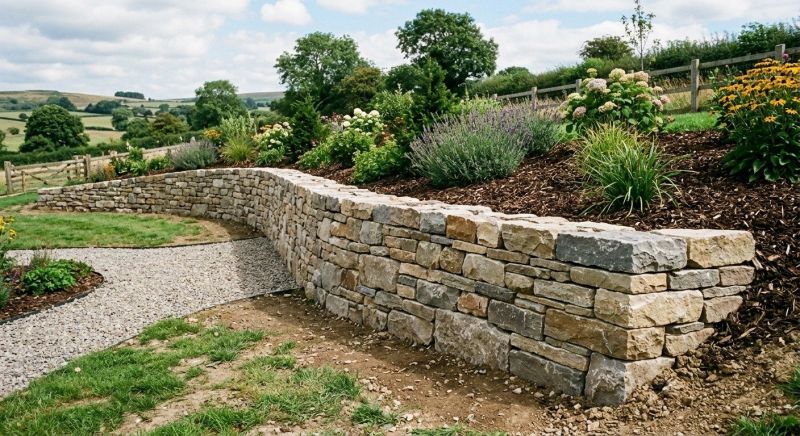 Stone Wall Replacement in Newtown, CT